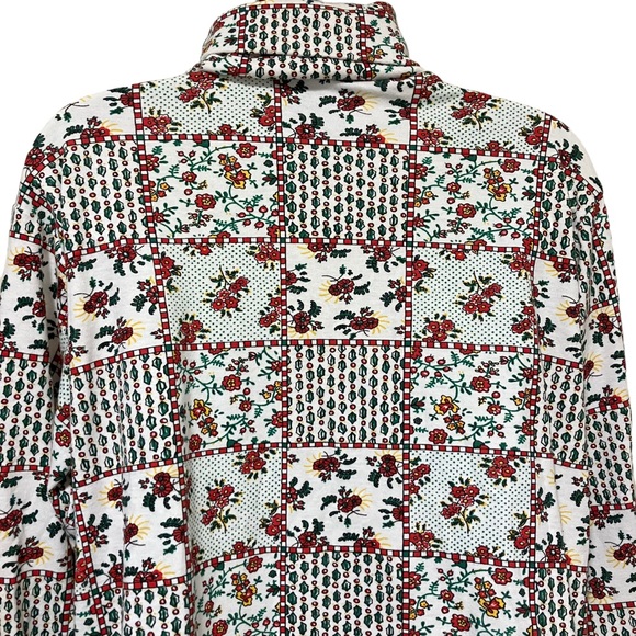 Vintage 90's Jason Maxwell Christmas Holiday Floral Holly Turtleneck - Picture 7 of 9